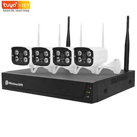 Bộ KIT 4 Camera – 8 Camera Ngoài Trời, đầu NVR Wifi Tuya